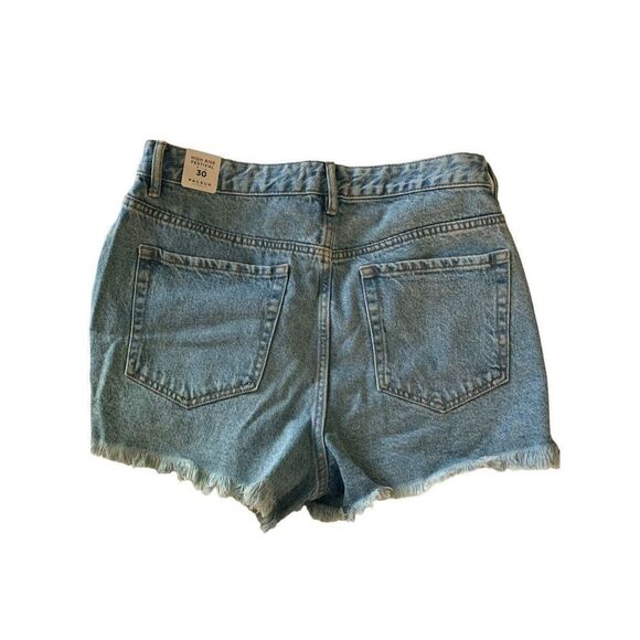 Pacsun High Rise Festival Bright Eyes denim jean shorts women's size 30 NWT - Picture 2 of 7